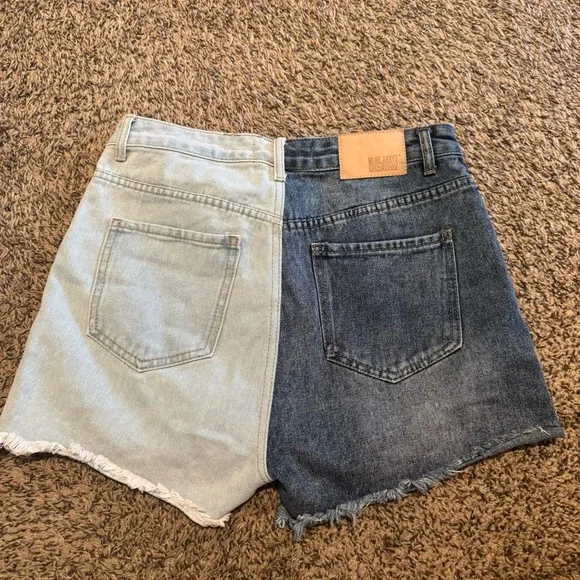 ASNY Two-Tone Denim Jean Shorts - Picture 3 of 5